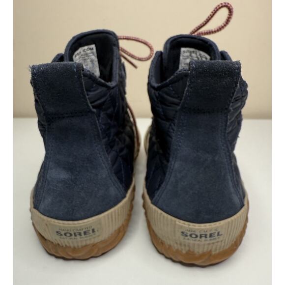 Sorel Out N About Plus Duck Boot Womens 11 Blue Quilted Waterproof Suede Lace Up - Picture 4 of 11